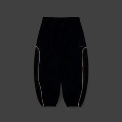 Light Weight Reflective Line Super Wide Jogger Pants Navy