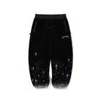 Smoking Rabbit Fleece Wide Jogger Pants Black