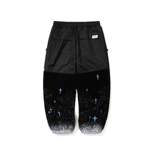 Smoking Rabbit Fleece Wide Jogger Pants Black