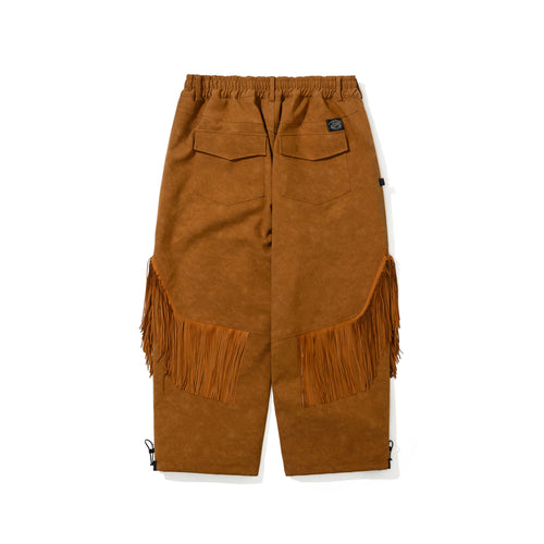 Cowboy Tassel Wide Ventilation Pants Tan