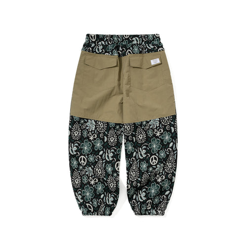 Peace Br Jacquard Wide Jogger Pants Khaki