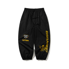 Bsrxiuter Dual City Super Wide Jogger Pants Black