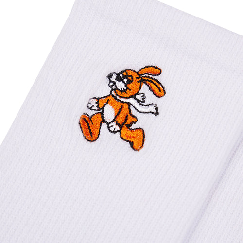 Rabbit Emb Logo Socks White