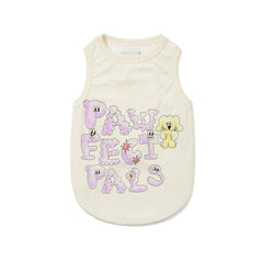 Pawfect Pals Character Lettering Pet Sleeveless Top Ivory
