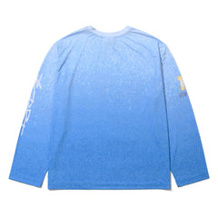 Color-Block Mesh Long Sleeve Sky