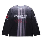 Color-Block Mesh Long Sleeve Black