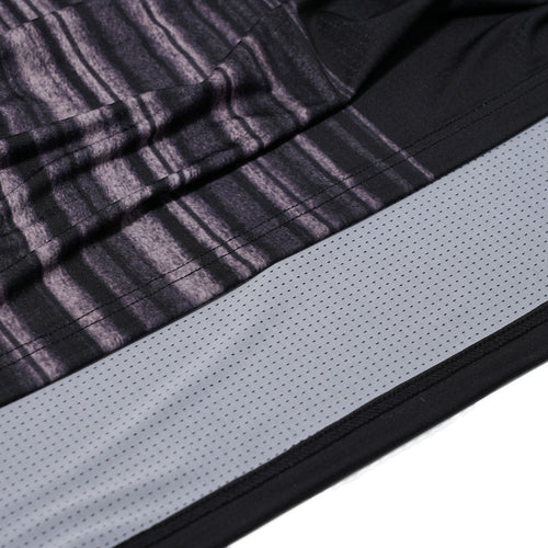 Color-Block Mesh Long Sleeve Black