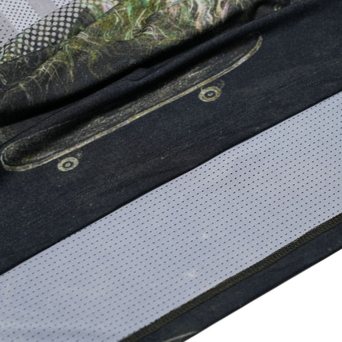 Color-Block Mesh Long Sleeve Smoky Moss