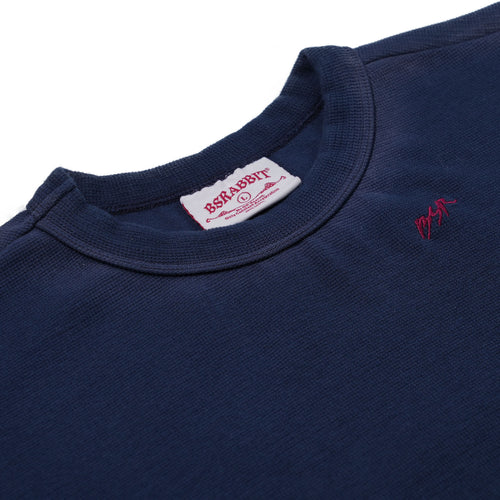 Logo Patch Washed Long Sleeve Navy