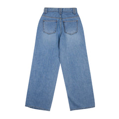 Wmns Loosefit Denim Pants Blue