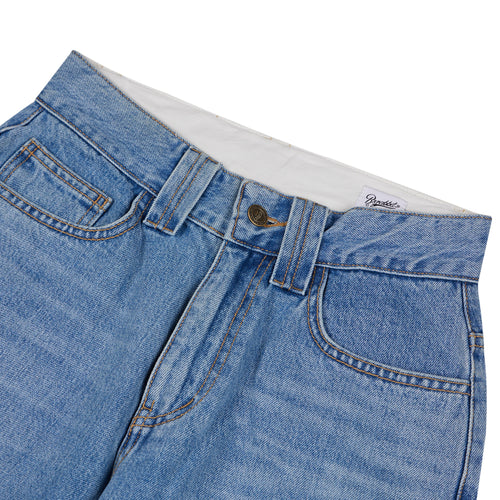 Wmns Loosefit Denim Pants Blue