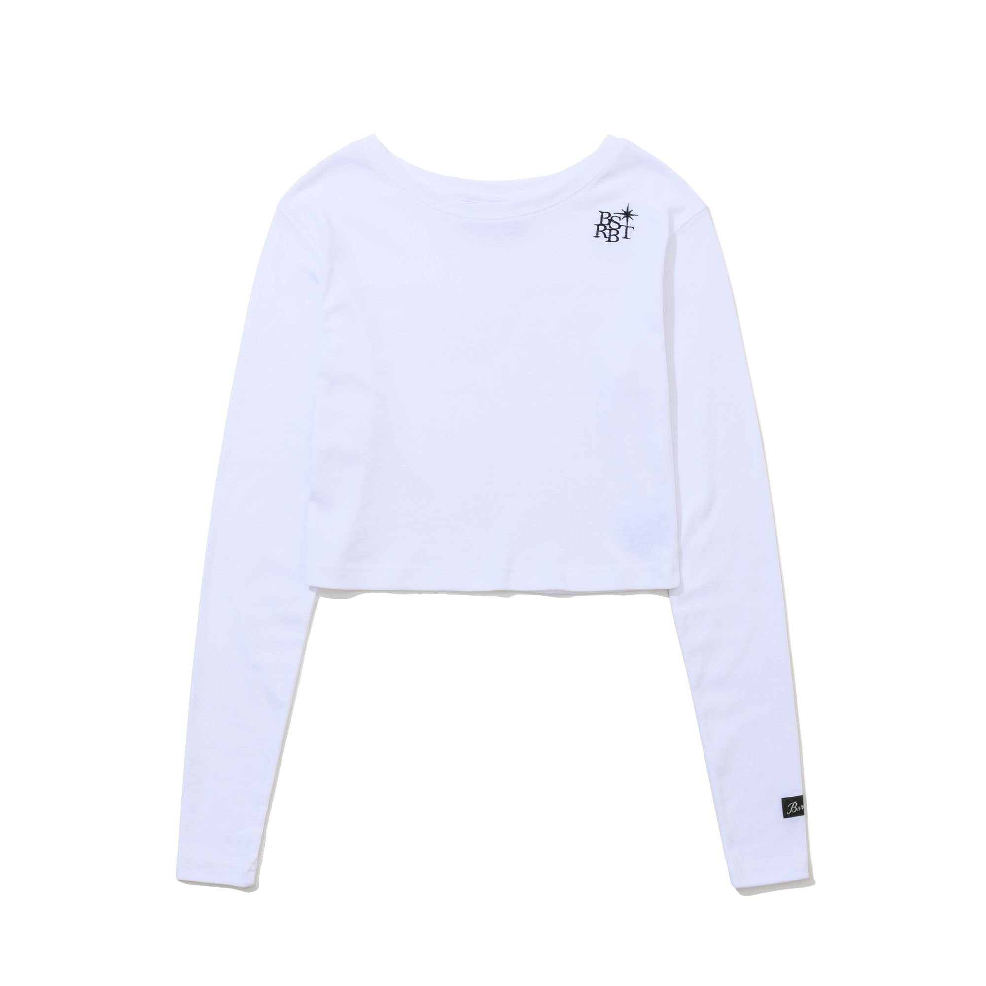26SS BSRABBIT Bsrbt Point Logo Women's Crop Long Sleeve White