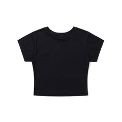 Trippy Rabbit Women's Short Crop SST Black