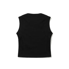Women's Cropped Sleeveless Black