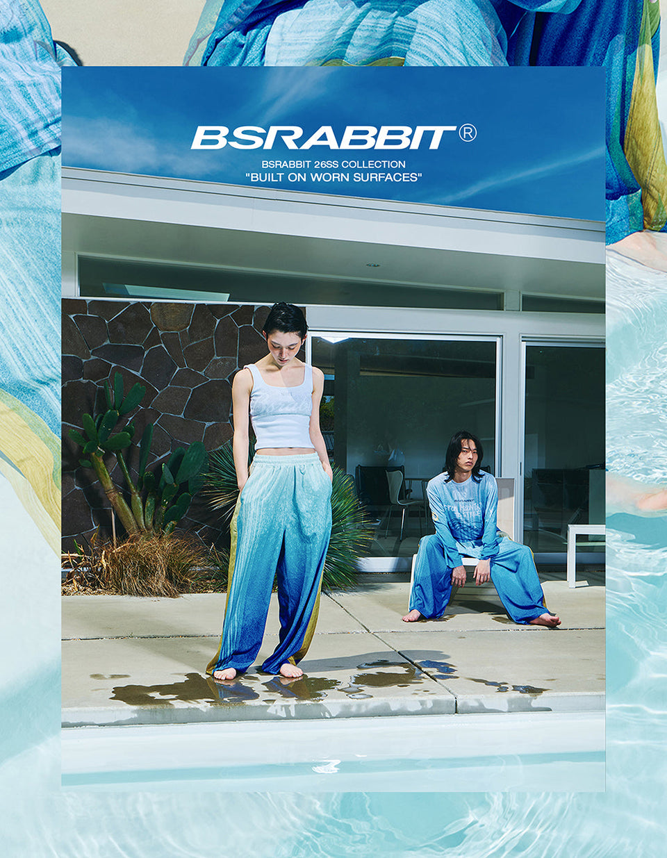 BSRABBIT 26SS collection built on worn surfaces raw light streetwear