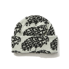 OVER LOGO BEANIE WHITE