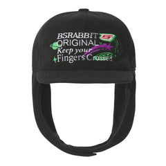 BSRABBIT OG EARFLAP HAT BLACK