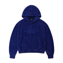 RABBIT FUR HOODIE BLUE