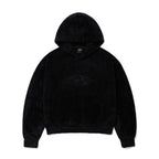 RABBIT FUR HOODIE BLACK