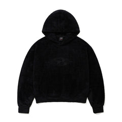 RABBIT FUR HOODIE BLACK