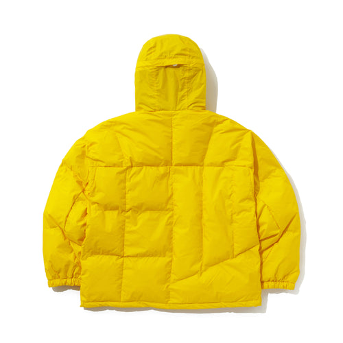 IRREGULAR HOODED PADDING JUMPER YELLOW