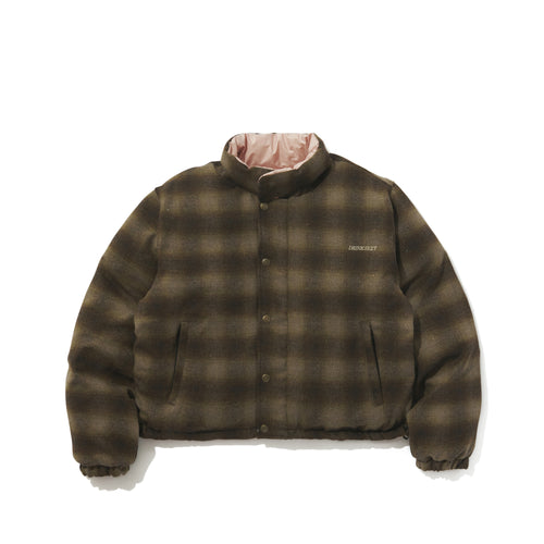 DSXBS REVERSIBLE SHORT PADDING JUMPER BROWN CHECK / PINK