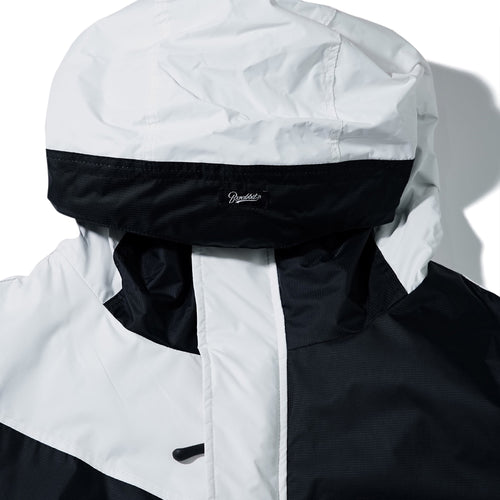 CHAOTIC INCISION HOODED JACKET WHITE