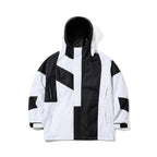 CHAOTIC INCISION HOODED JACKET WHITE