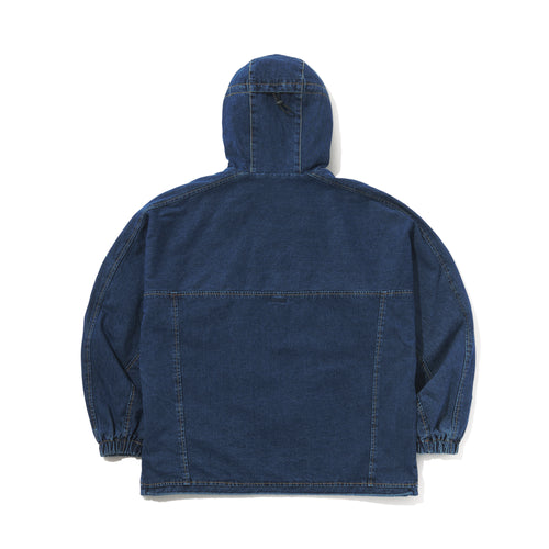 DSXBS WAX REAL DENIM 5 POCKET HOODED JACKET DEEP BLUE