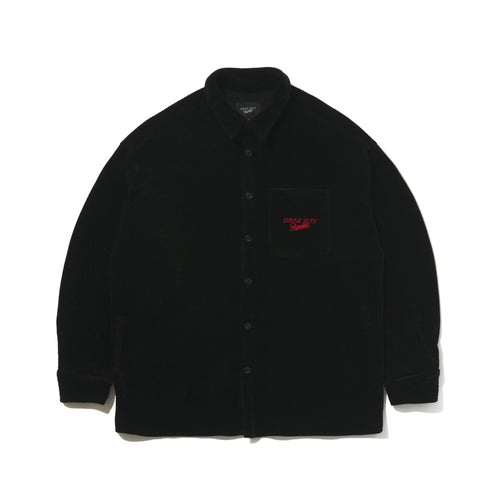 DSXBS HEAVY CORDUROY COLLAR SHIRT BLACK