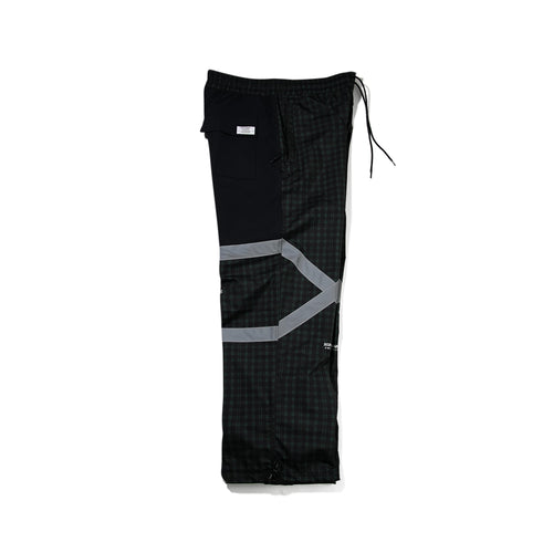 ORIGINAL POT-X REFLECTIVE TRACK PANTS CHECK GREEN