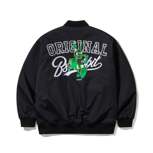 TRIPPY RB VARSITY JACKET BLACK