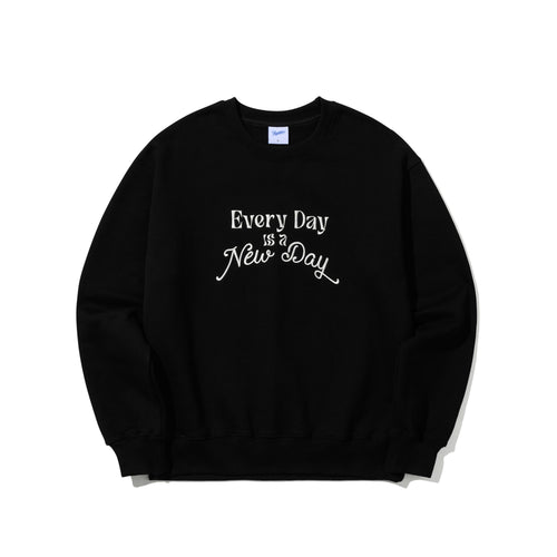 EMBROIDERY EVERY DAY CREWNECK BLACK
