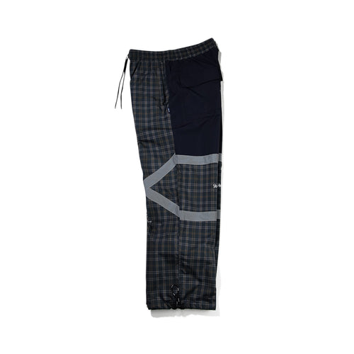 ORIGINAL POT-X REFLECTIVE TRACK PANTS CHECK BROWN