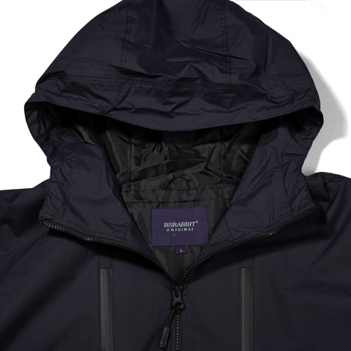 PATCH POCKET HOODED JACKET NAVY