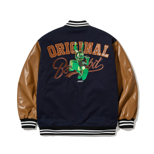 TRIPPY RB VARSITY JACKET NAVY