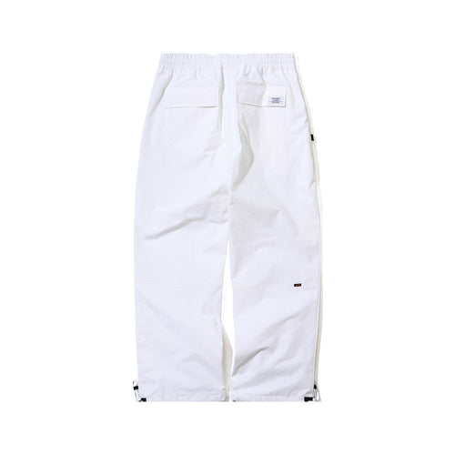 CUT SIDE LINE WIDE TRACK PANTS WHITE