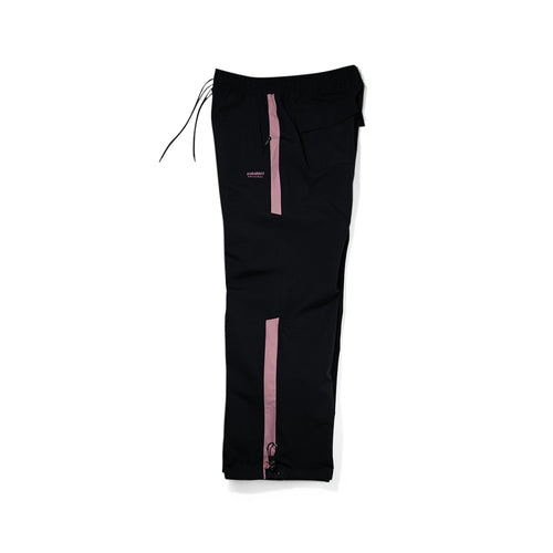 CUT SIDE LINE WIDE TRACK PANTS BLACK