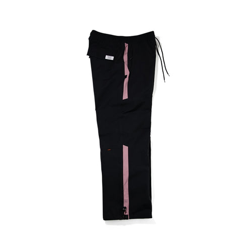 CUT SIDE LINE WIDE TRACK PANTS BLACK