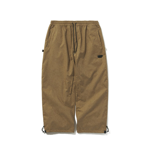 LOGO HERRINGBONE SUPER WIDE VENTILATION PANTS BROWN