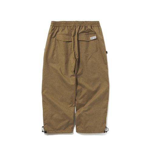 LOGO HERRINGBONE SUPER WIDE VENTILATION PANTS BROWN