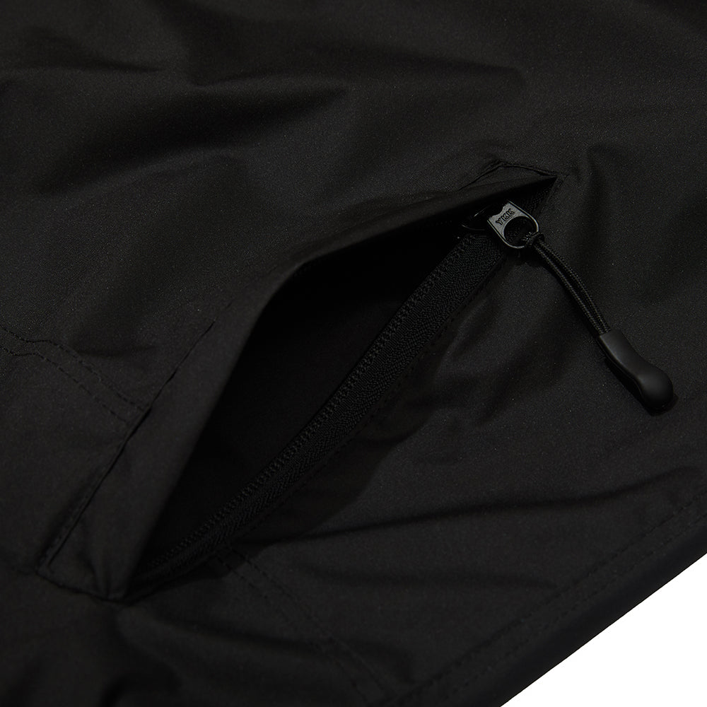 ROUND LINE HOODED JACKET BLACK