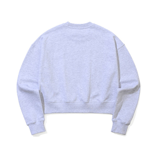 ALWAYS HAVING FUN CROPPED CREWNECK HEATHER GREY