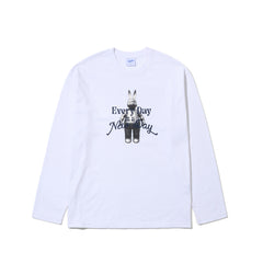 3D EVERY DAY RABBIT LONG SLEEVE WHITE