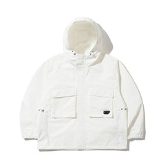 BIG POCKET HOODED JACKET WHITE