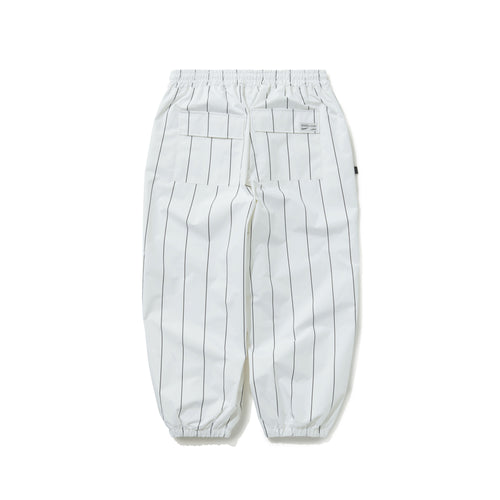 STRIPE SPORTY SUPER WIDE JOGGER PANTS WHITE