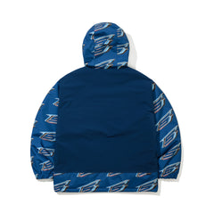 HIGH HOODED JACKET OCEAN BLUE