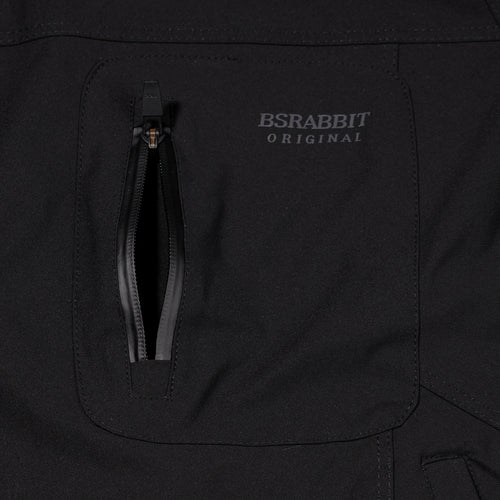 WORK STRETCH 3L HOODED JACKET BLACK