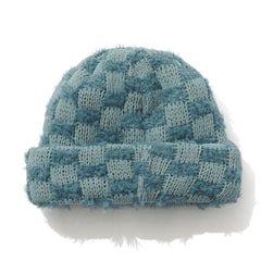 DOUBLE YARN BEANIE ASH BLUE