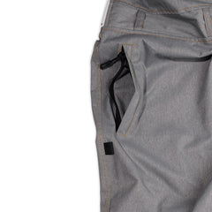 DENIM BIB PANTS GRAY